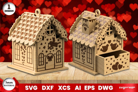 Valentine's Day House Gift Boxes SVG SvgOcean 