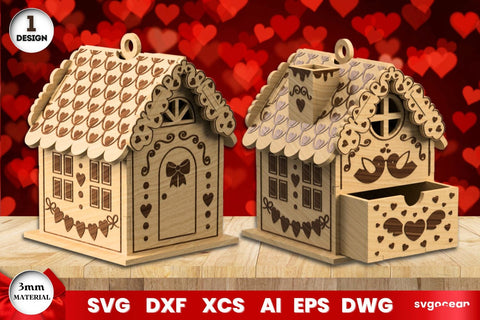 Valentine's Day House Gift Boxes SVG SvgOcean 