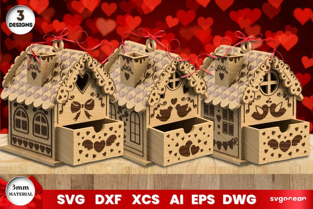 Valentine's Day House Gift Boxes SVG SvgOcean 
