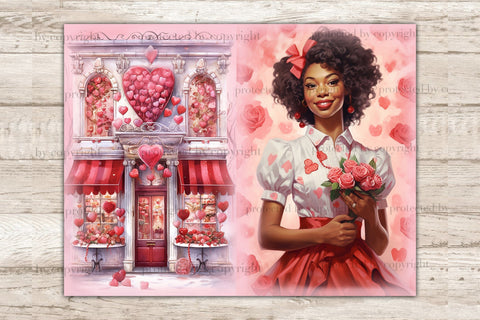 Valentines Day Junk Journal Kit | Ephemera Pages SVG GlamArtZhanna 