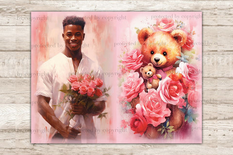 Valentines Day Junk Journal Kit | Ephemera Pages SVG GlamArtZhanna 