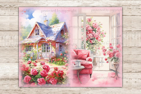 Valentines Day Junk Journal Pages | Picture Collage SVG GlamArtZhanna 