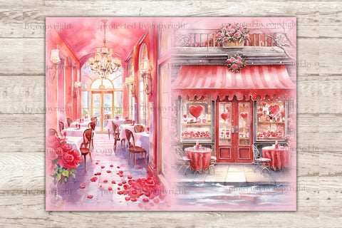 Valentines Day Junk Journal Pages | Picture Collage SVG GlamArtZhanna 