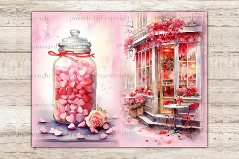 Valentines Day Junk Journal Pages | Picture Collage SVG GlamArtZhanna 