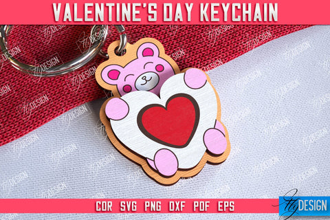 Valentine's Day Keychain Bundle | Cute Keychain | Valentine's Day Gift Idea | CNC Files SVG Fly Design 