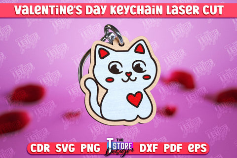 Valentine's Day Keychain Bundle | Cute Keychain | Valentine's Day Gift Idea | CNC Files SVG The T Store Design 