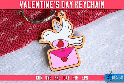 Valentine's Day Keychain | Cute Keychain | Valentine's Day Gift Idea | CNC Files SVG Fly Design 