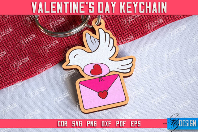 Valentine's Day Keychain | Cute Keychain | Valentine's Day Gift Idea | CNC Files SVG Fly Design 