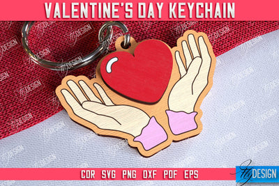 Valentine's Day Keychain | Cute Keychain | Valentine's Day Gift Idea | CNC Files SVG Fly Design 