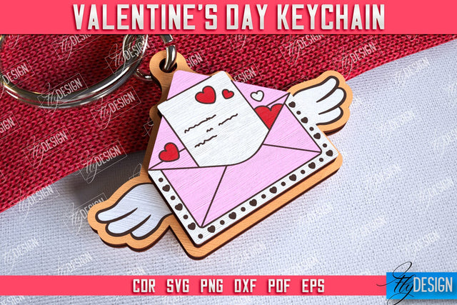 Valentine's Day Keychain | Cute Keychain | Valentine's Day Gift Idea | CNC Files SVG Fly Design 