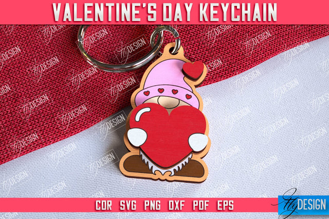 Valentine's Day Keychain | Cute Keychain | Valentine's Day Gift Idea | CNC Files SVG Fly Design 