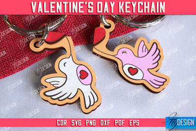 Valentine's Day Keychain | Cute Keychain | Valentine's Day Gift Idea | CNC Files SVG Fly Design 