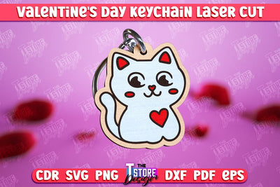 Valentine's Day Keychain | Cute Keychain | Valentine's Day Gift Idea | CNC Files SVG The T Store Design 