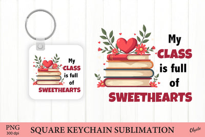 Valentine’s Day Keychain Sublimation. Book Keychain PNG Sublimation Olga Terlyanskaya 