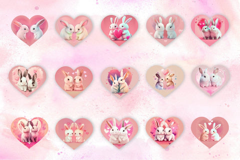 Valentines Day Keychain Sublimation Bundle. Heart Keychain PNG Sublimation Olga Terlyanskaya 