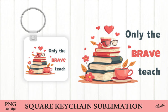 Valentine’s Day Keychain Sublimation PNG. Teacher Keychain PNG Sublimation Olga Terlyanskaya 