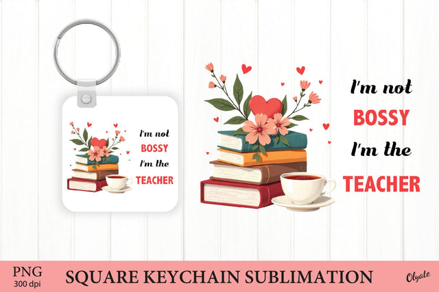 Valentine’s Day Keychain Sublimation. Teacher Keychain Sublimation Olga Terlyanskaya 