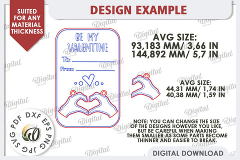 Valentines Day Keychains Gift Cards Laser Cut Bundle SVG Evgenyia Guschina 