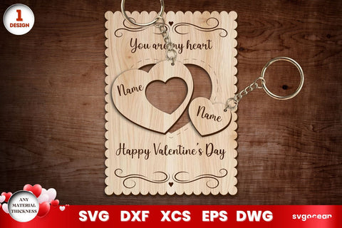 Valentine's Day Keychains Gift Cards SVG SvgOcean 
