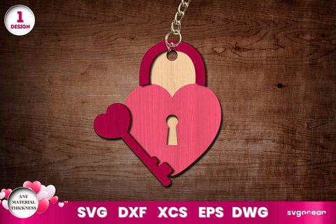 Valentine's Day Keychains Laser Cut SVG SvgOcean 