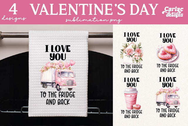 Valentines Day Kitchen Towel Sublimation Sublimation Carla C Designs 