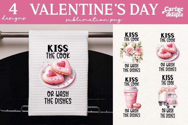 Valentines Day Kitchen Towel Sublimation Sublimation Carla C Designs 