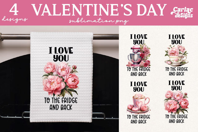 Valentines Day Kitchen Towel Sublimation Sublimation Carla C Designs 