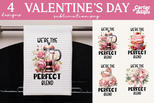 Valentines Day Kitchen Towel Sublimation Sublimation Carla C Designs 