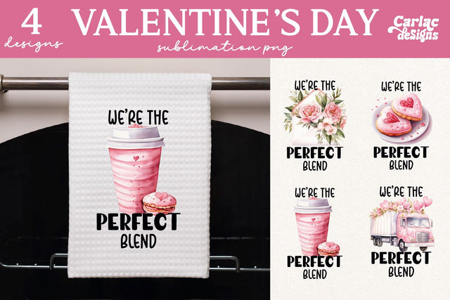 Valentines Day Kitchen Towel Sublimation Sublimation Carla C Designs 