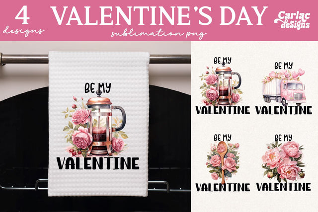 Valentines Day Kitchen Towel Sublimation Sublimation Carla C Designs 