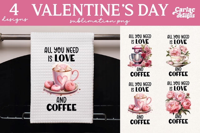 Valentines Day Kitchen Towel Sublimation Sublimation Carla C Designs 