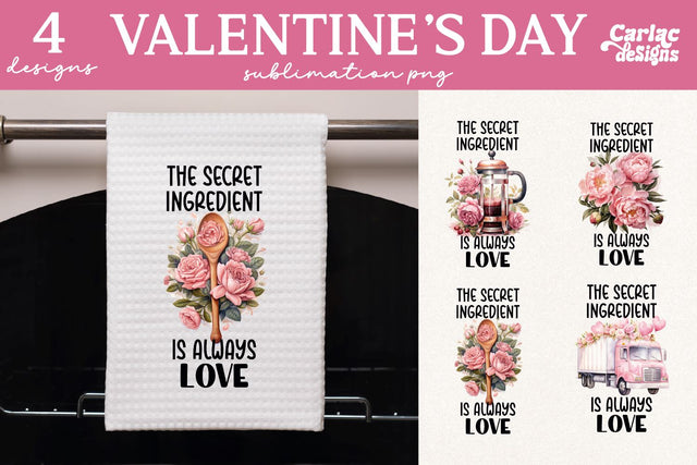 Valentines Day Kitchen Towel Sublimation Sublimation Carla C Designs 