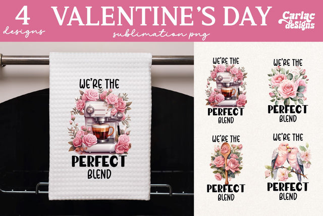 Valentines Day Kitchen Towel Sublimation Sublimation Carla C Designs 
