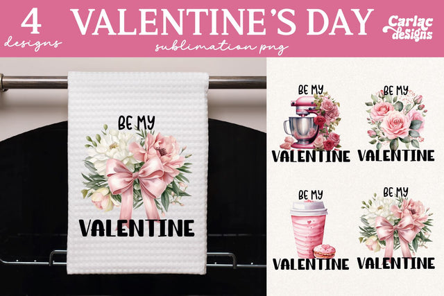 Valentines Day Kitchen Towel Sublimation Sublimation Carla C Designs 
