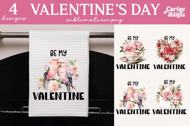 Valentines Day Kitchen Towel Sublimation Sublimation Carla C Designs 