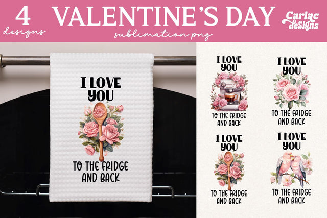 Valentines Day Kitchen Towel Sublimation Sublimation Carla C Designs 