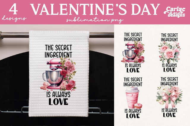 Valentines Day Kitchen Towel Sublimation Sublimation Carla C Designs 