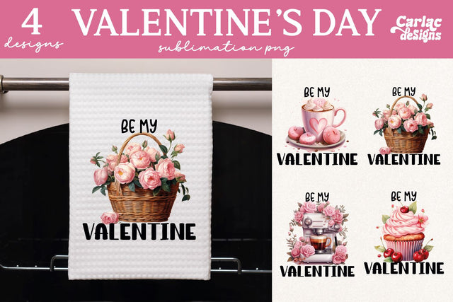 Valentines Day Kitchen Towel Sublimation Sublimation Carla C Designs 