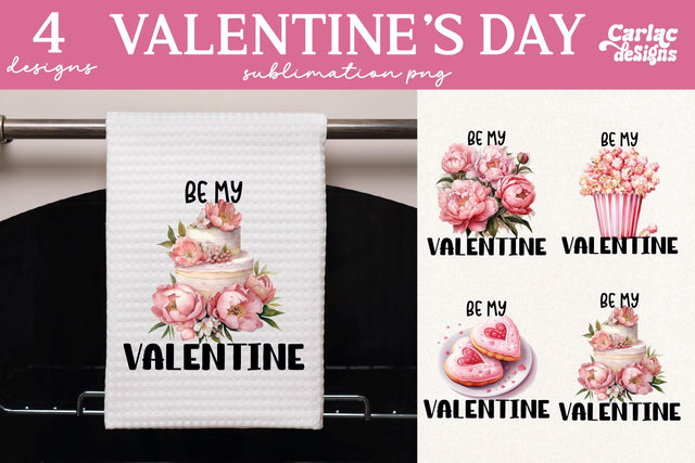 Valentines Day Kitchen Towel Sublimation Sublimation Carla C Designs 