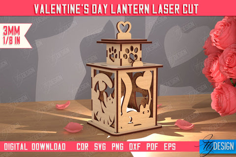Valentine's Day Lantern Bundle | Romantic Gift | Night Light | Shadow Lamp | CNC Files SVG Fly Design 