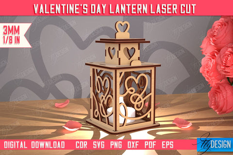 Valentine's Day Lantern Bundle | Romantic Gift | Night Light | Shadow Lamp | CNC Files SVG Fly Design 