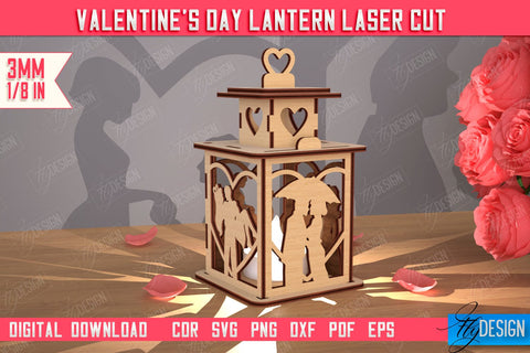 Valentine's Day Lantern Bundle | Romantic Gift | Night Light | Shadow Lamp | CNC Files SVG Fly Design 