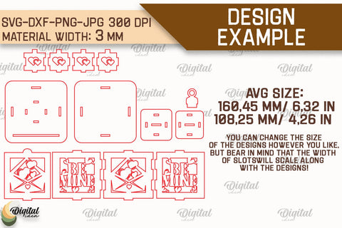 Valentine's Day Lantern SVG Bundle. 3D Lantern Laser Cut SVG Evgenyia Guschina 