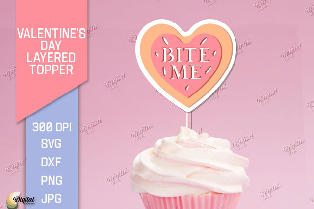 Valentine's Day Layered Topper. Cake Topper Paper Cut 3D Paper Evgenyia Guschina 