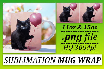 Valentine's Day Love Mug Wrap - Animal Valentines Sublimation 11oz 15oz Sublimation afrosvg 