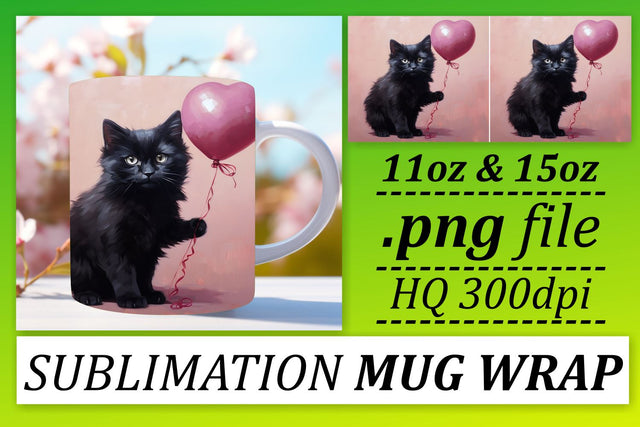 Valentine's Day Love Mug Wrap - Animal Valentines Sublimation 11oz 15oz Sublimation afrosvg 