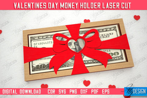 Valentine's Day Money Holder Bundle | Gift Idea | Romantic Season | Greeting Card | Holidays | CNC Files SVG Fly Design 