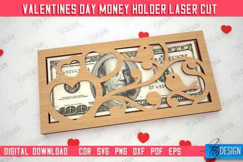 Valentine's Day Money Holder Bundle | Gift Idea | Romantic Season | Greeting Card | Holidays | CNC Files SVG Fly Design 