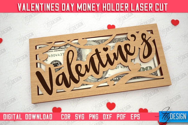 Valentine's Day Money Holder | Gift Idea | Romantic Season | Greeting Card | Holidays | CNC File SVG Fly Design 