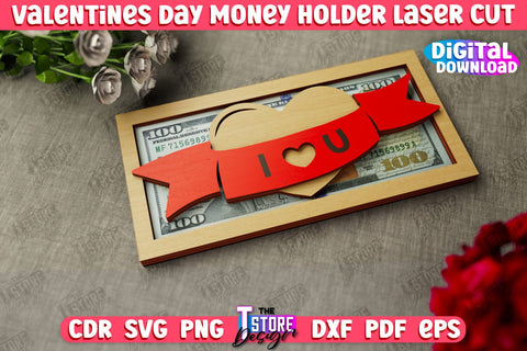 Valentine's Day Money Holders Bundle | Gift Idea | Romantic Season | Greeting Card | Holidays | CNC Files SVG The T Store Design 